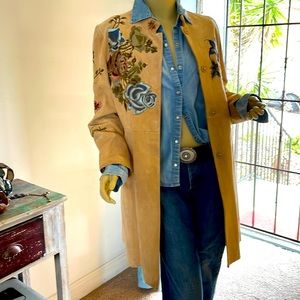 Vintage suede embroidered jacket